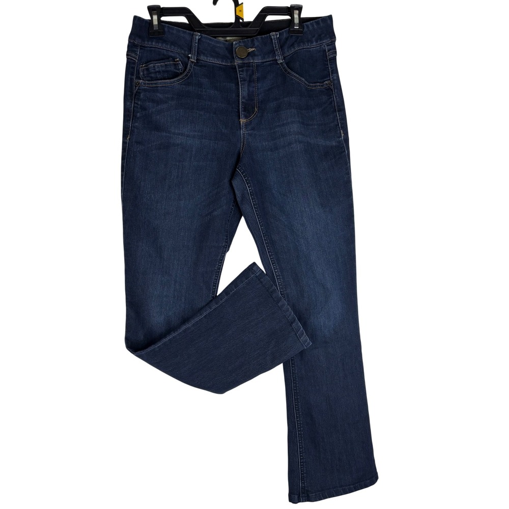 Democracy Jeans Ab solution Womens 10 Blue Denim Straight Leg Stretch Dark Wash